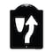 Signmission Keep Right Graphic Only Heavy-Gauge Aluminum Architectural Sign, 24" x 18", BW-1824-23892 A-DES-BW-1824-23892 - alternate 1